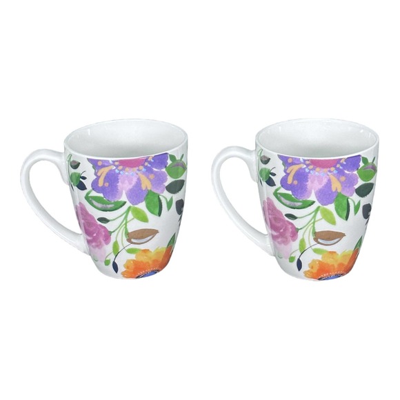 Mikasa Provence Garde Coffee Mugs Floral Tea Cups by Kim Parker - Picture 2 of 11